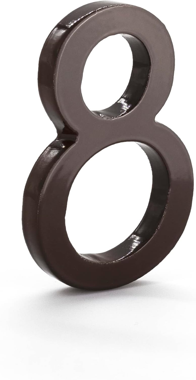 10 Inch Modern House Number, Floating House Number, Easy to Install, Address Number for House (2, Gold)
