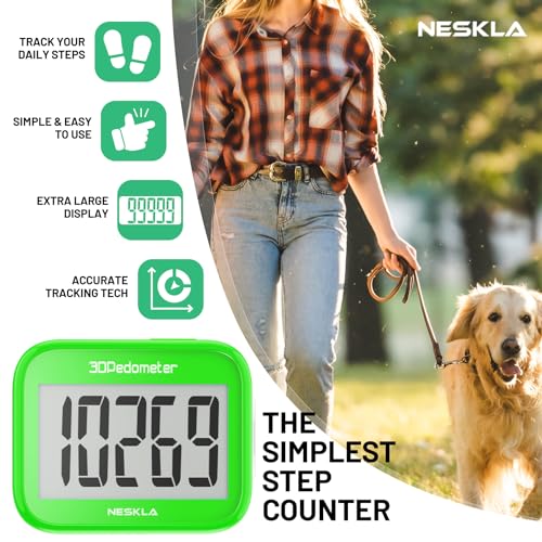 Image of 3D Pedometer for Walking, Simple Step Counter with Large Digital Display, Step Tracker with Removable Clip Lanyard, Accurately Track Steps for Men Women Kids Adults Seniors
