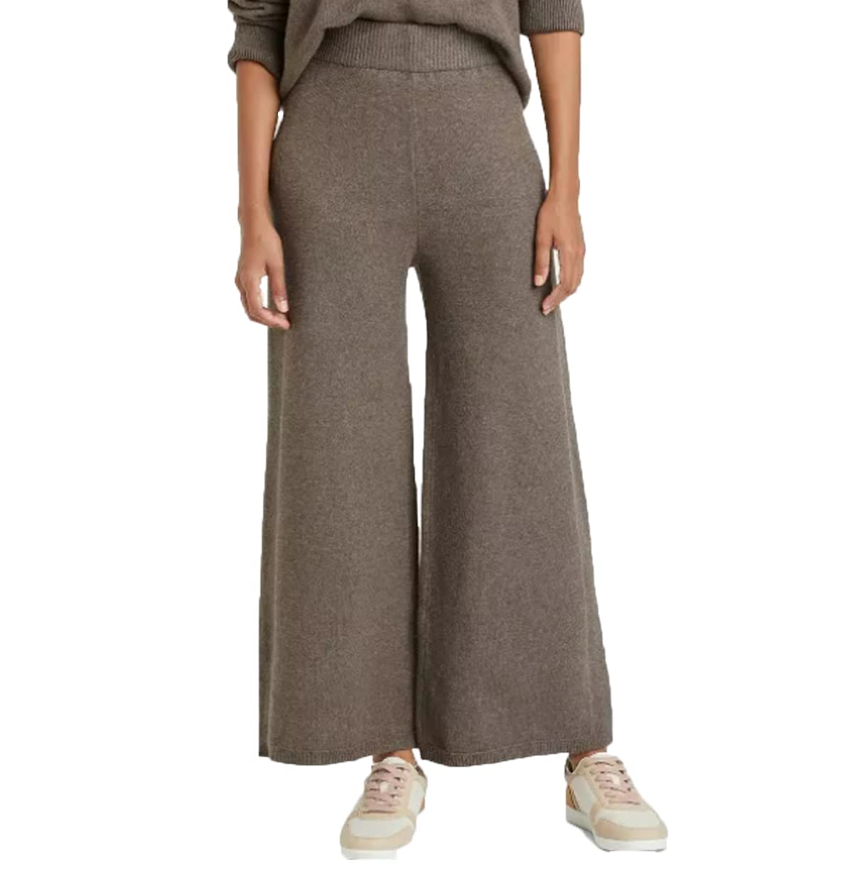 A New Day Womens Mid-Rise Wide Leg Ankle Sweater Pants -