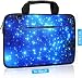 Hnycsir 13 Inches Canvas Laptop Case, Messenger Bag Sleeve, Protective Travel Briefcase,Carrying Bag with Adjustable Shoulder Strape Fits 11.6" 12" 13.3" Computer/Ultrabook/Netbook (Blue Starry)