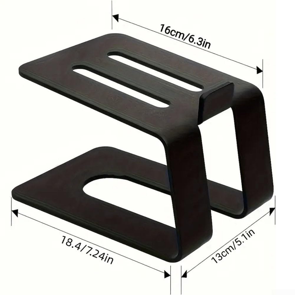 Niceminiwall Par de soportes ajustables para altavoces de escritorio – Soporte de altavoz de monitor de estudio ajustable con almohadillas antivibración, marco de metal para monitores HiFi de audio de