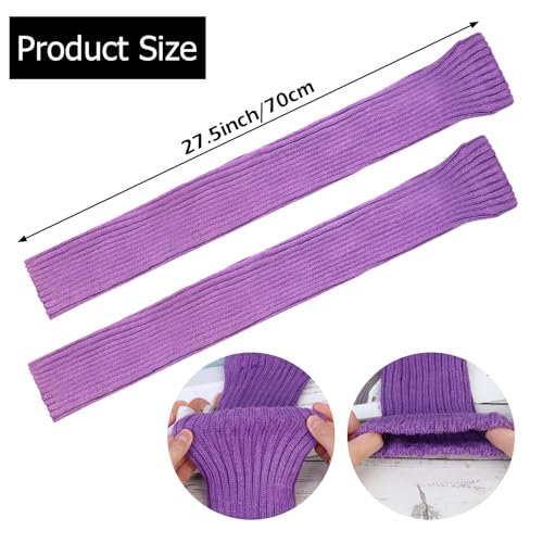 Image of XEPST 2 Pairs Leg Warmers for Women, High Boot Cuffs Knitted Boot Topper Warmers Over Knee Footless Socks for Winter Warmer