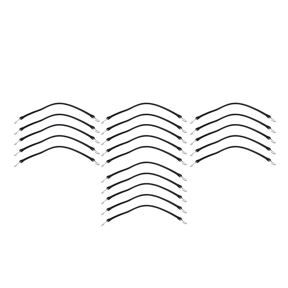 C2Z24776 Correas de lona de goma Correas de amarre resistentes para exteriores Cuerdas elásticas con ganchos 31" Caucho negro Para embarcaciones universales Kayaks SUV 20 piezas