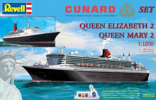 Preisvergleich Produktbild Revell 05712 - Geschenkset ""Cunard Line"" im MaÃstab1:1200"