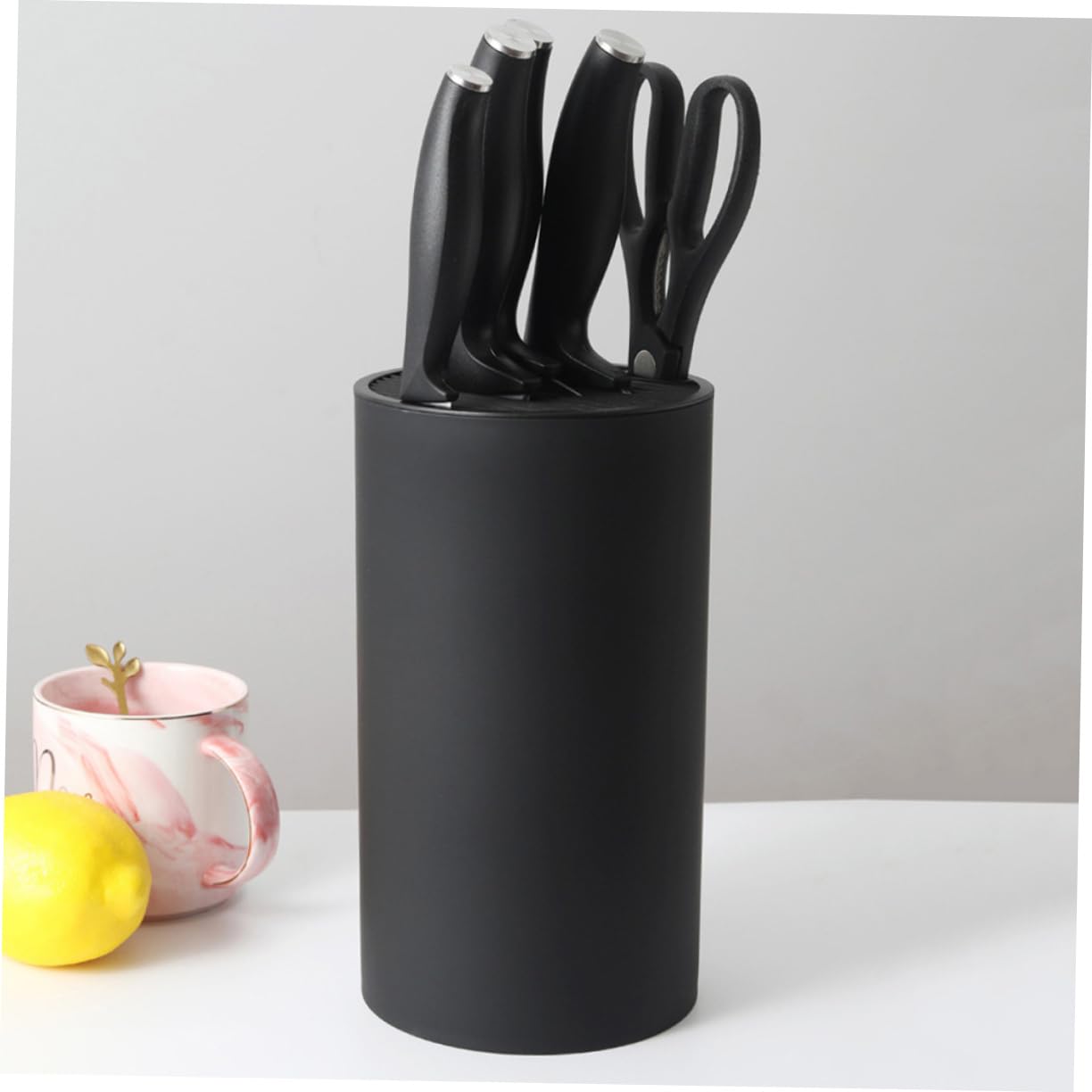 ULTECHNOVO Support Couteaux de Cuisine Noir Détachable Organisateur Pratique pour Rangement Ustensiles Cuisine