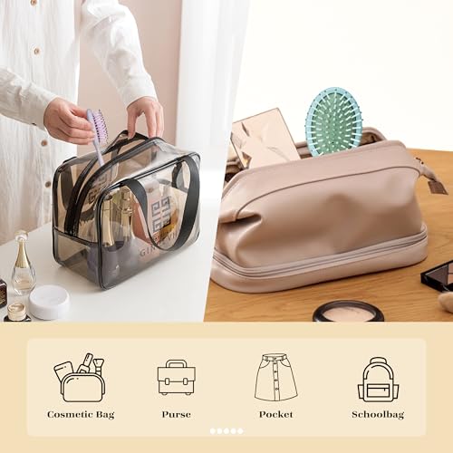 4Pcs Mini Hair Brush, Travel Detangling Brush - image 5