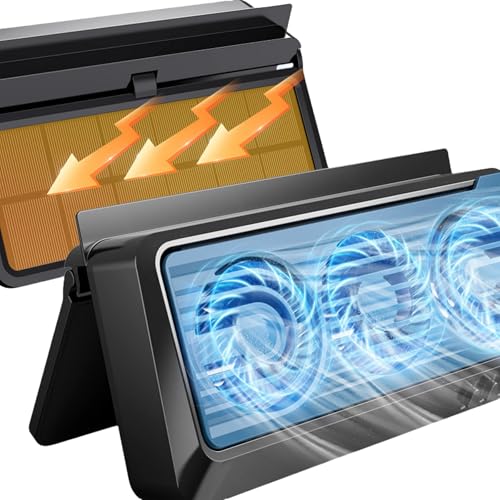 Solar Powered Car Window Fan - Exhaust Fan Ventilation, Portable Quiet Auto Air Circulator for Vehicle Cabin Cooling & Odor Elimination, Black