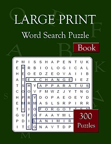 LARGE PRINT Word Search Puzzle Book: 300 Puzzles Big Font Find a Word ...