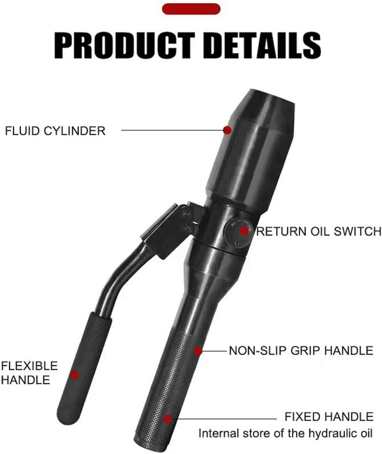 Hydraulic Hole Punch Driver Kit, 22.5~61.5mm Metal Sheet Puncher Hydraulic Hole Digger, Metal Sheet Driver Tools with 6 Dies,for Aluminum, Stainless Steel and Plastic