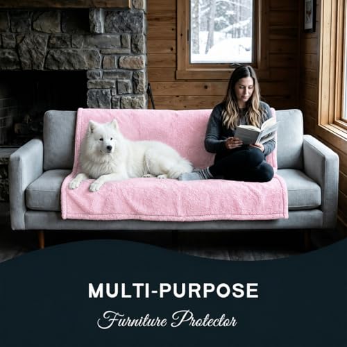 Couverture imperméable pour animal de compagnie lavable et rose chaud