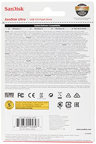 SanDisk Ultra Chiavetta USB 3.0 da 64 GB, fino a