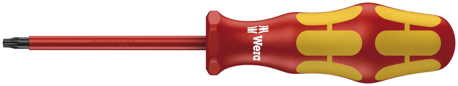 Wera Red Kraftform Plus Series 100 Vde 160 I Insulated Screwdriver For Slot Screws With Lasertip