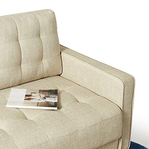 Image of ZINUS Benton Loveseat Sofa, Grid Tufted Cushions, Easy, Tool-Free Assembly, Beige