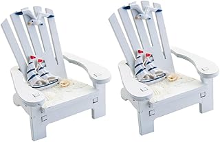 Hohopeti 2 Pçs Mini Cadeira De Praia À Beira-Mar Cadeiras Em Miniatura 1 12 64 Móveis Em Miniatura Cadeira De Mesa De Madeira Náutica Decoração Em Miniatura Cadeira De Balanço Cadeira