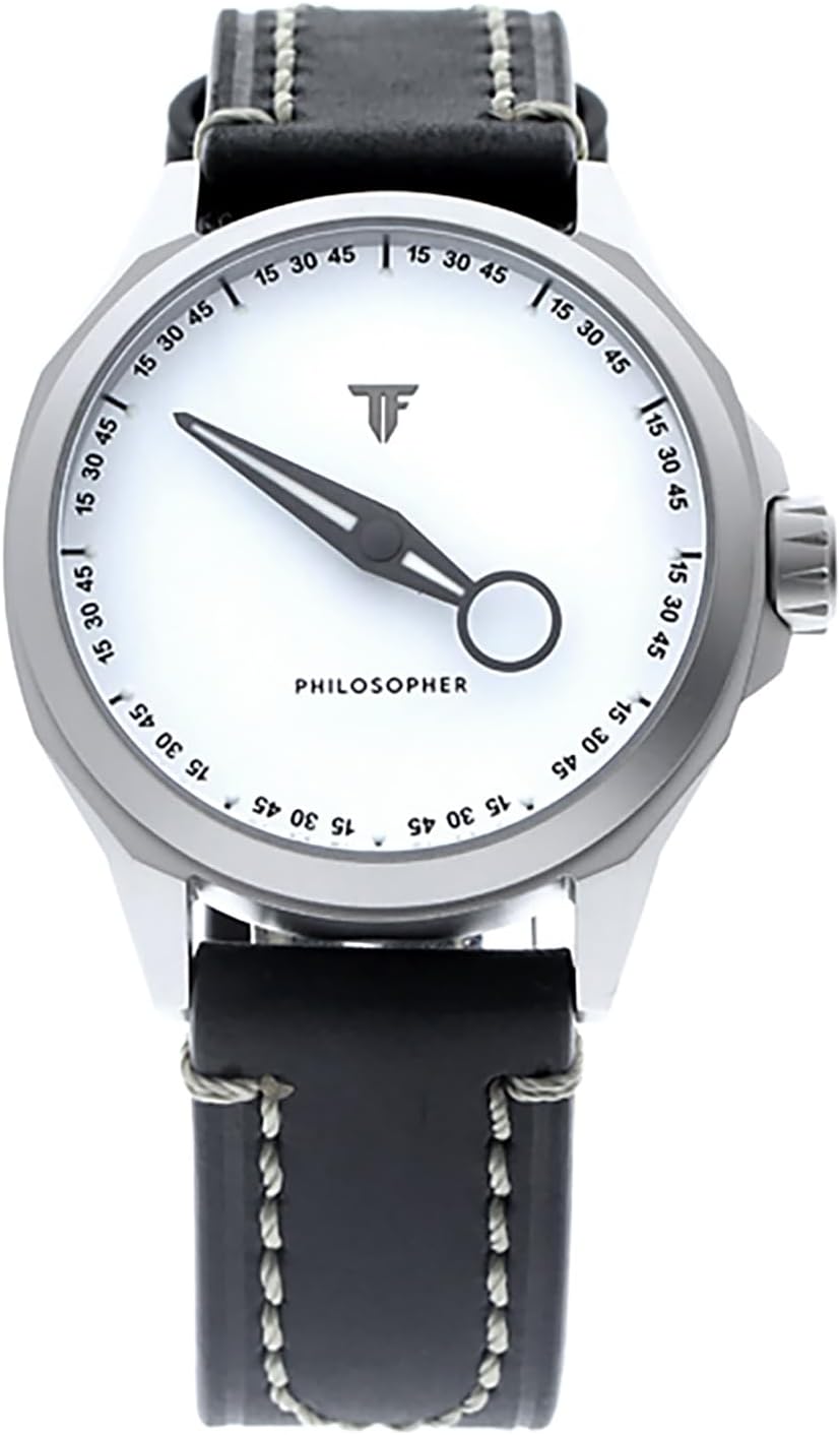 [トリフォグリオ] フィロソファー PH612SSWH ホワイト/ブラック Trifoglio Italia PHILOSOPHER ワンハンドウォッチ 単針時計 一針計 自動巻き メンズ腕時計 白文字盤 ハンドステッチレザー [正規輸入品]  Amazonで販売中
