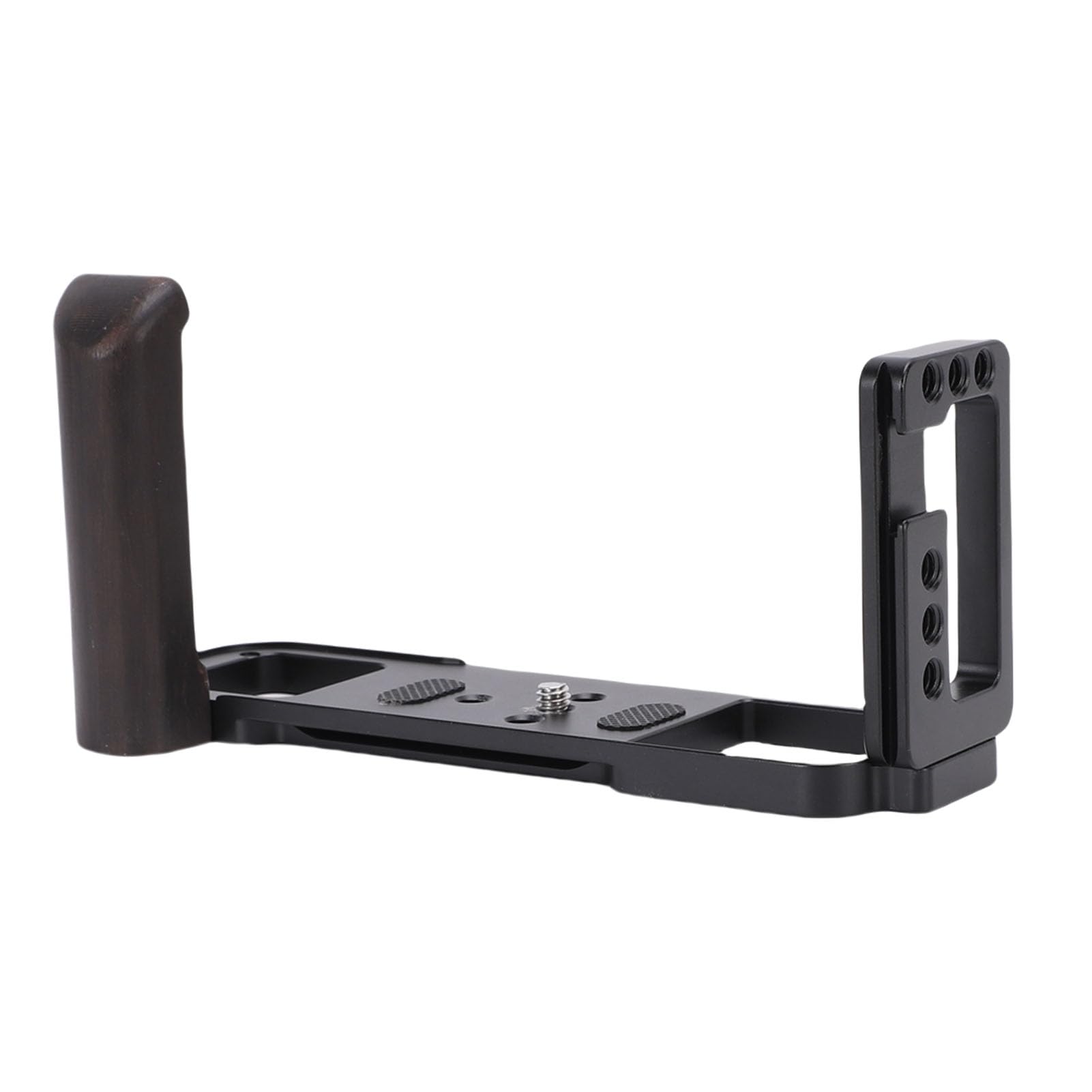 Sxhlseller Staffa a L a Sgancio Rapido per GFX50R |Impugnatura in Legno, Impugnatura in Alluminio con Supporto per Pattino Freddo, Fori per Viti da 1/4, Tiro Verticale Compatibile con Coda di