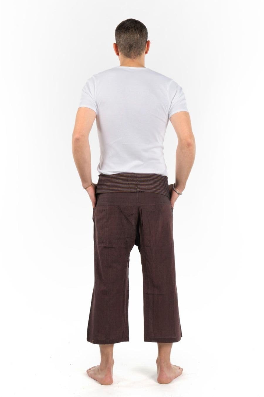 FANTAZIA Pantacourt Fisherman Thai - Taille S au XXXL Marron Rayures Marron