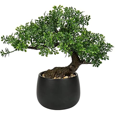 Oairse Artificial Bonsai Tree in Ceramic Pot Cover