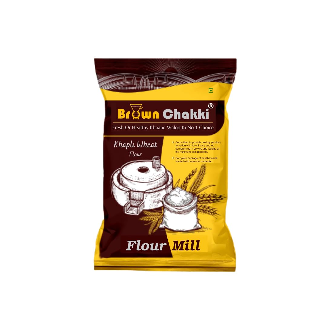 Khapli Wheat Flour | Emmer Wheat Flour | Khapli Gehun Atta | Khapli Grain Natural Healthy Fresh Stone Ground Low in Gluten High in Dietary Fiber By Brown Chakki Flour Mill (B0CR1J8F13) Amazon Price History, Amazon Price Tracker