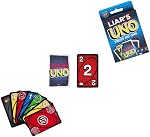 Jeu de Cartes Mattel Games Liar’s UNO pour Adultes, Enfants, Familles, Fêtes & Soirées Jeux, Amusement en Voyage, Surpassez les Autres Joueurs avec des Bluffs & des Tromperies