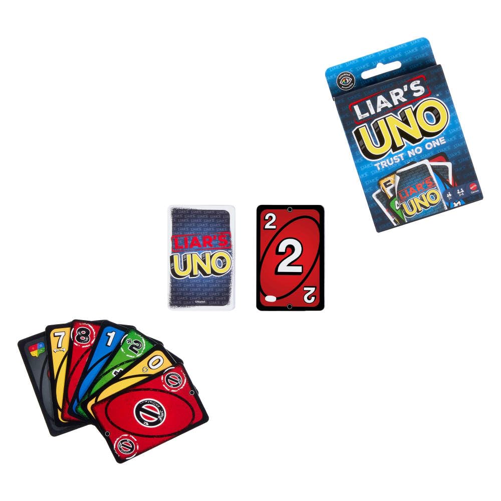 Mattel Games Liar’s UNO Card Game for Adults, Kids, Families, Parties & Game Nights, Travel Fun, Outwit Other Players with Bluffing & Trickery — Amazon image 4