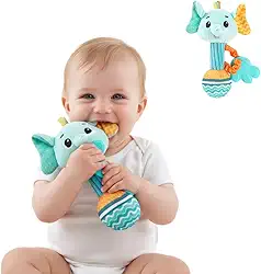 Teethers Brinquedo Chocalho Tecido Mordedor Para Bebe (Elefante, Unico)