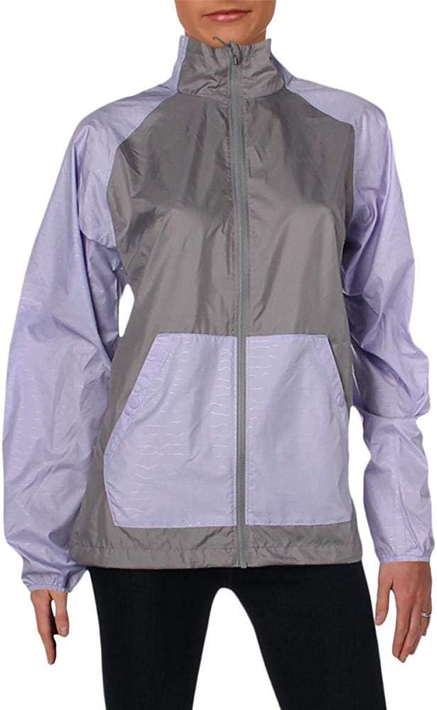 Columbia Womens Wind Resistant Casual Windbreaker Jacket Gray M