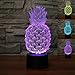 Produktbild Jinson well 3D ananas Nachtlicht Lampe optische Nacht licht Illusion 7 Farbwechsel Touch Switch Tisch Schreibtisch Dekoration Lampen mit Acryl Flat ABS Base USB Spielzeug