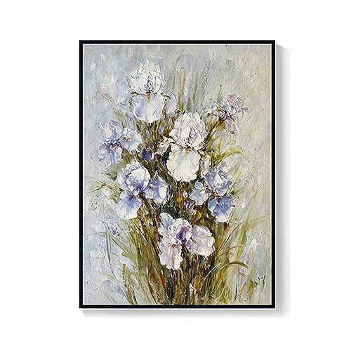 Pittura Ad Olio Dipinto A Mano Su Tela,Quadro Su Tela 100% Dipinto A Mano Astratto Piccolo Fiore Di Campo,Dipinti Murali Di Arte Contemporanea Pittura Fatta A Mano Senza Cornice Decorazioni Per Uffic