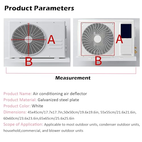 Rejilla de metal para bomba de calor de 50 x 50 cm y cubierta de compresor de CA exterior ajustable 2