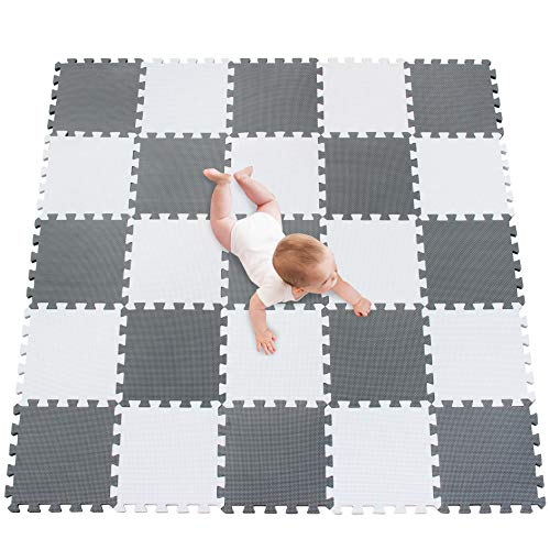 meiqicool 25Pcs Speelmat Foam Spelen Tegels In elkaar grijpende Speelmat Baby voor Kids Vloermatten voor Kinderen Foam Speelmatten Jigsaw mat Baby Puzzel mat Kinderen Tapijt Kruip mat AL - Afbeelding 3