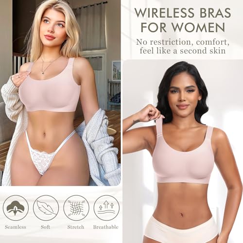 Image of Ganado Women Wireless Jelly Bra Seamless Full Coverage Bras