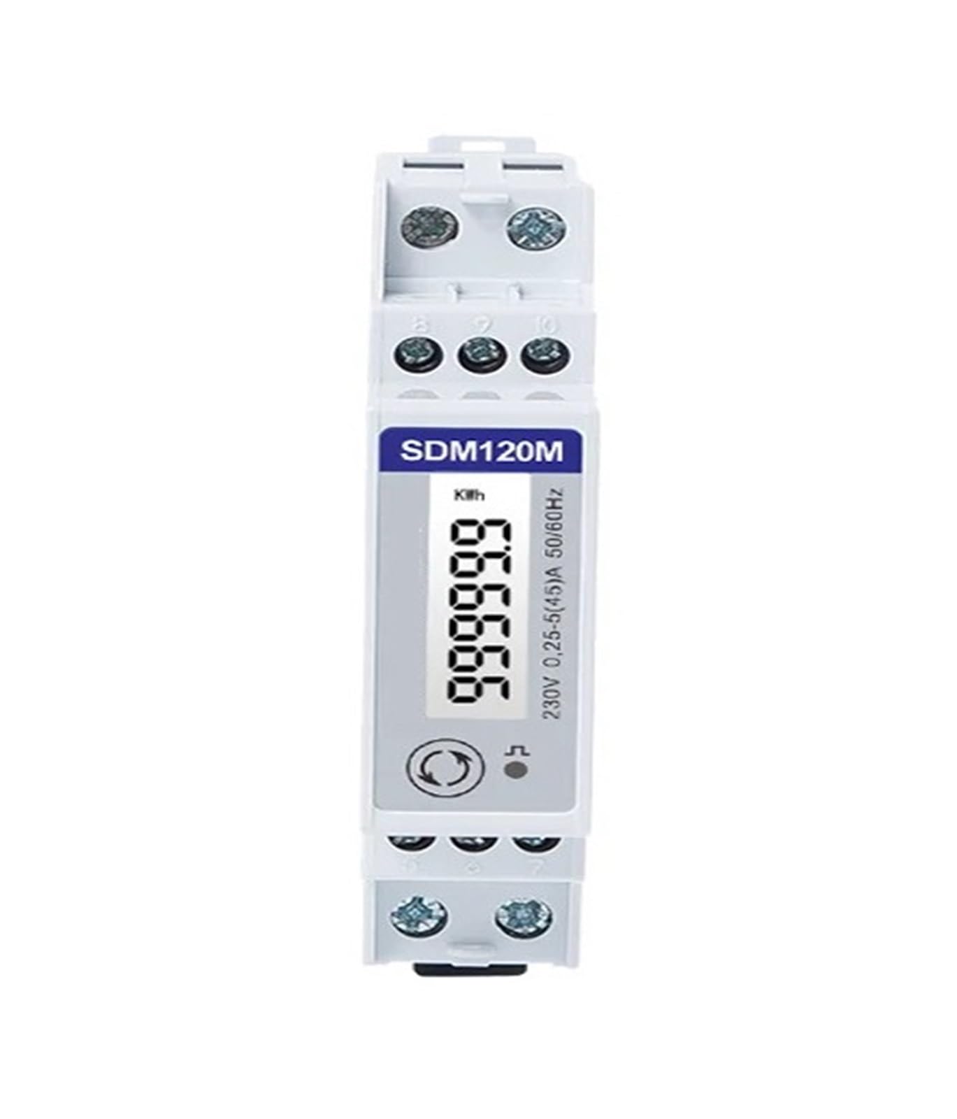 FQJYXWEWL Energy Meter SDM120-1 Phase 2 Wire 0.25~5 A 230V RS485 DIN Rail
