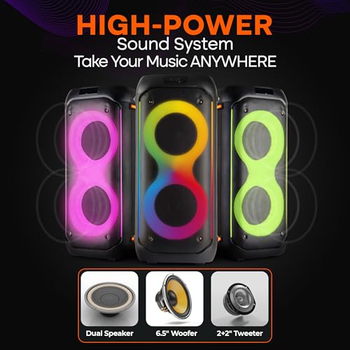 Système compact d’enceinte Bluetooth PA Pyle 160W avec double haut-parleur et micro