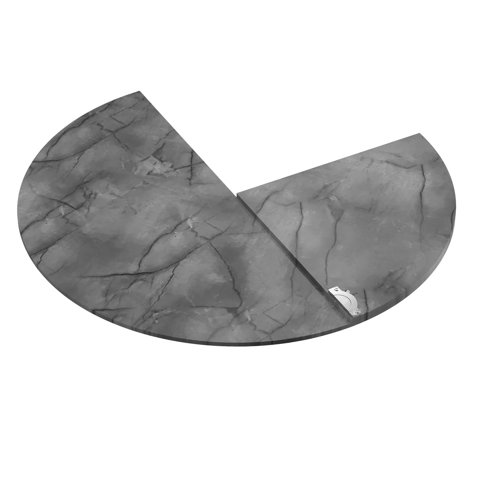 Table ronde pliable grise en bois pour manque de place 150cm