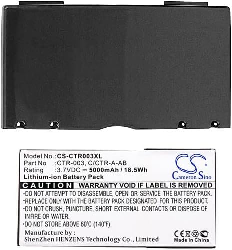 Battery Replacement Compatible for Nintendo 3DS, CTR-001, MIN-CTR-001,