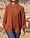 PRETTYGARDEN Women's Oversized Sweater 2025 Casual Fall Outfits Crewneck Long Sleeve Side Slit Chunky Knit Pullover Tops(Caramel,Large)