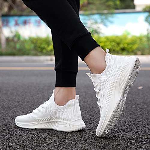 VAMJAM Men's Running Shoes Fashion Sneakers Lightweight Breathable Flying Knitting Lace Up Mesh Walking Shoes Workout Casual Sports Shoes 6