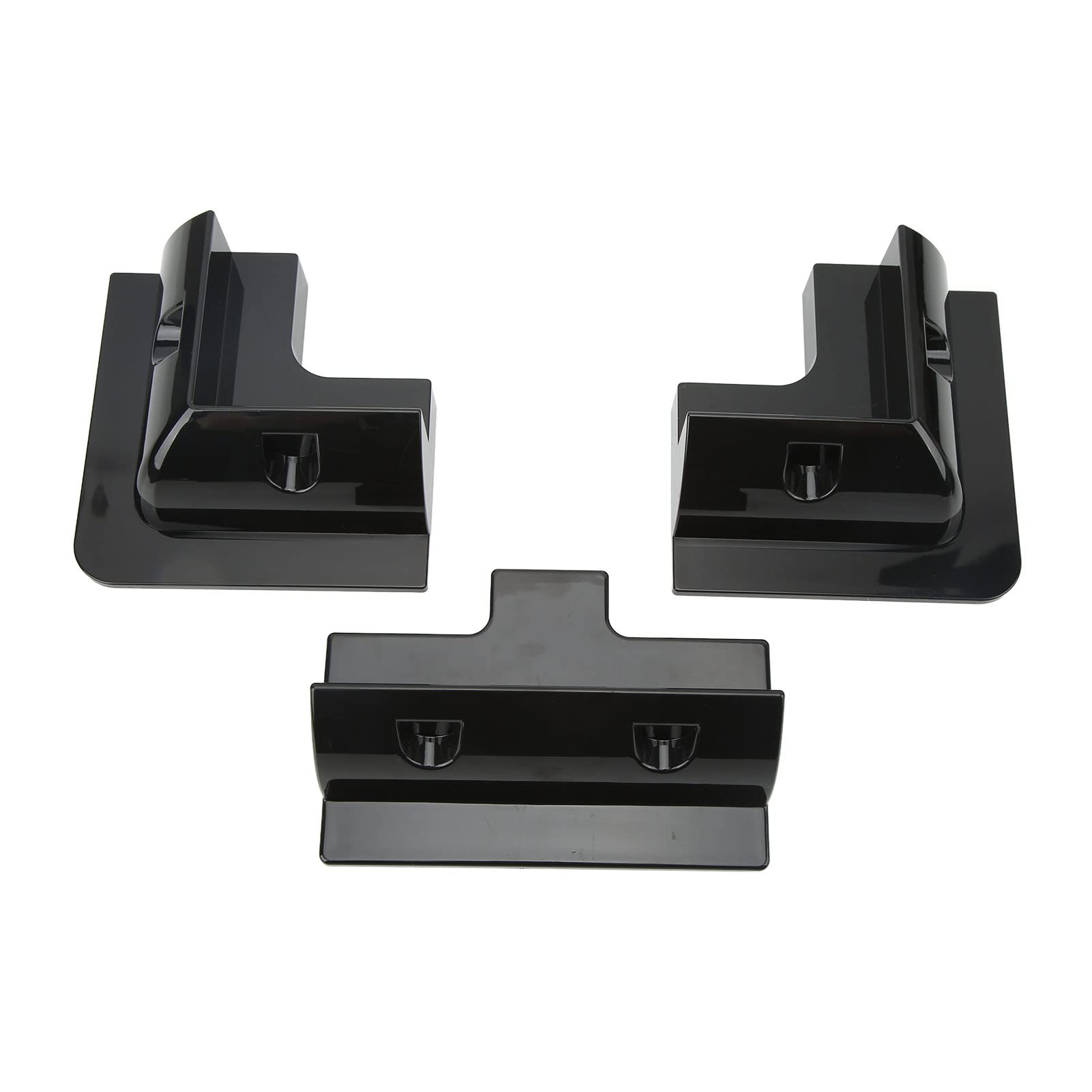 Wisecoco Set di 6 Pezzi Staffe per Pannello Solare, Montaggio ABS Staffa per Moduli Solari in Nero, Senza Trapano Pannello Solare Angolare per Camper, Marine, Tetto Piatto, Campeggio