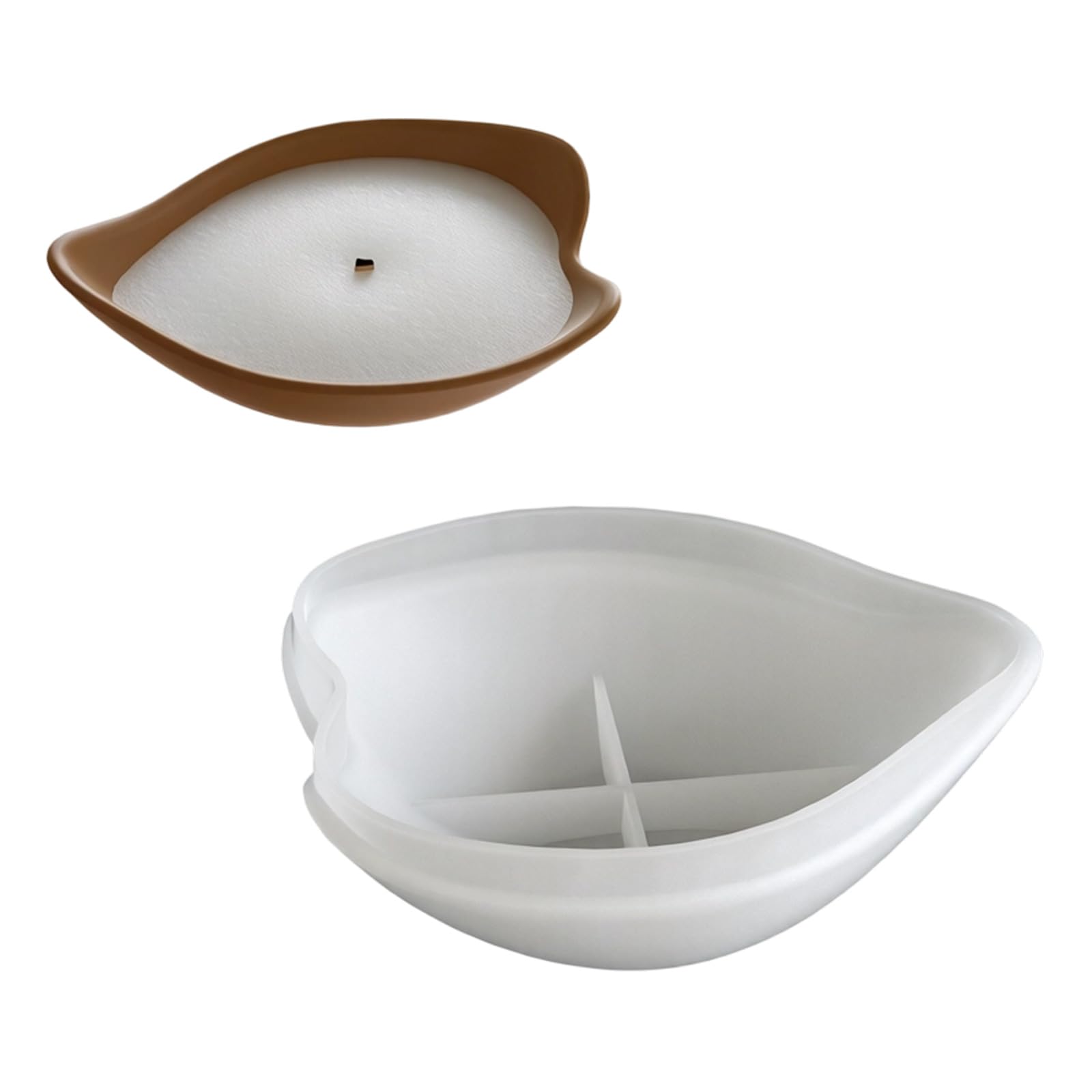 NVOQILIN Silicone Floral Bowl Design, Ideal for Cups Soaps and Gypsum Decorative Projects Making Cast