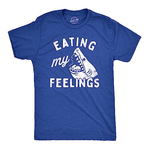 T-shirt humour homme Eating My Feelings en coton noir col rond