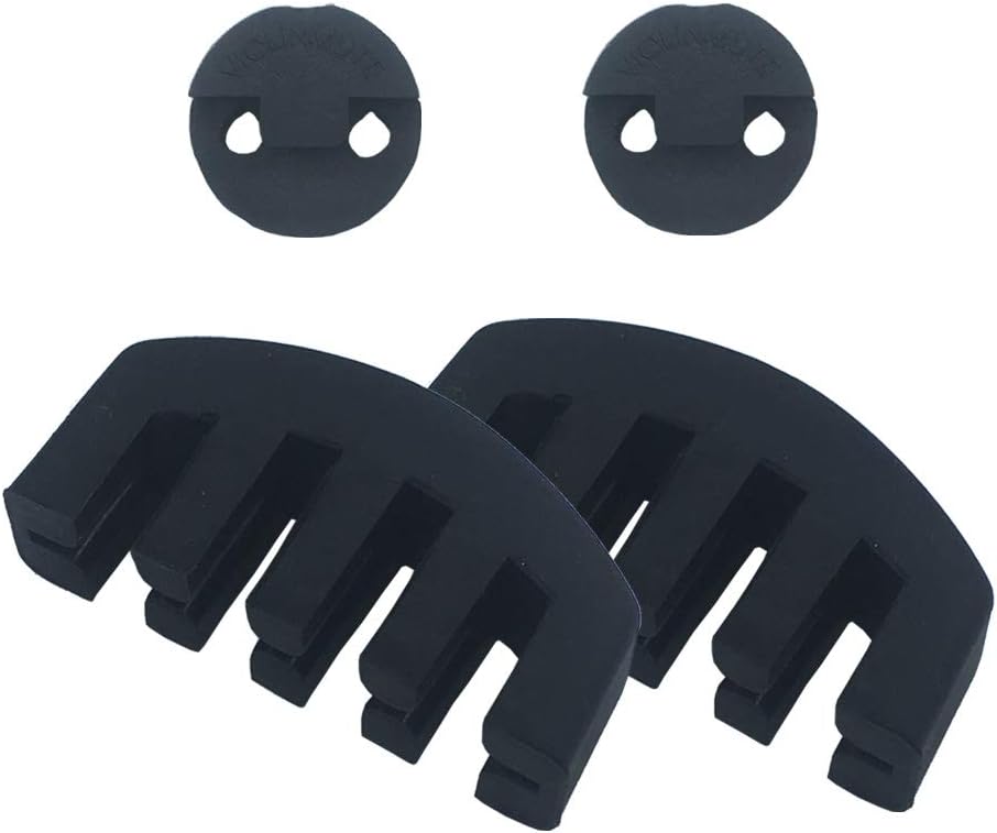 Amgate 4 PCS Rubber Violin Practice Mute Set, Included 2 PCS Claw Style