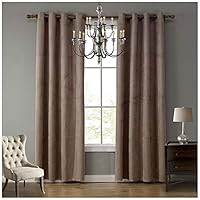 GUOCU Tende Oscuranti Finestre Tenda Drappeggio con Occhielli Velluto Tende Coprenti Termica Isolante Pesante Soggiorno Camera da Letto Balcone Finestra e Interni Grigio2 182X160cm(1 pannello