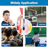 10 Stück Pfeife, Trillerpfeife, Schiedsrichterpfeife, Schiedsrichter pfeifen, Sport Pfeifen, Fußballpfeife, Sportpfeifen, Plastik Pfeifen mit Schlüsselband für Trainer Schiedsrichter Hundetraining