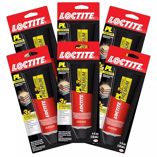 Image of Loctite PL Premium Polyurethane Construction Adhesive, 4 fl oz Squeeze Tube, 6 Pack