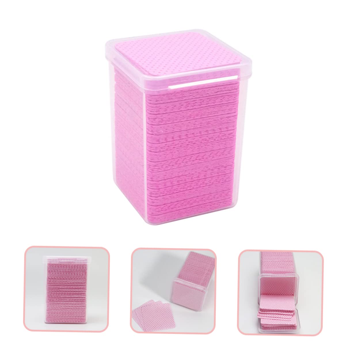 Mikinona Nail Art Cleaning Tool 400pcs Gel Pads Non-woven Nail Polish Cleaning Removal