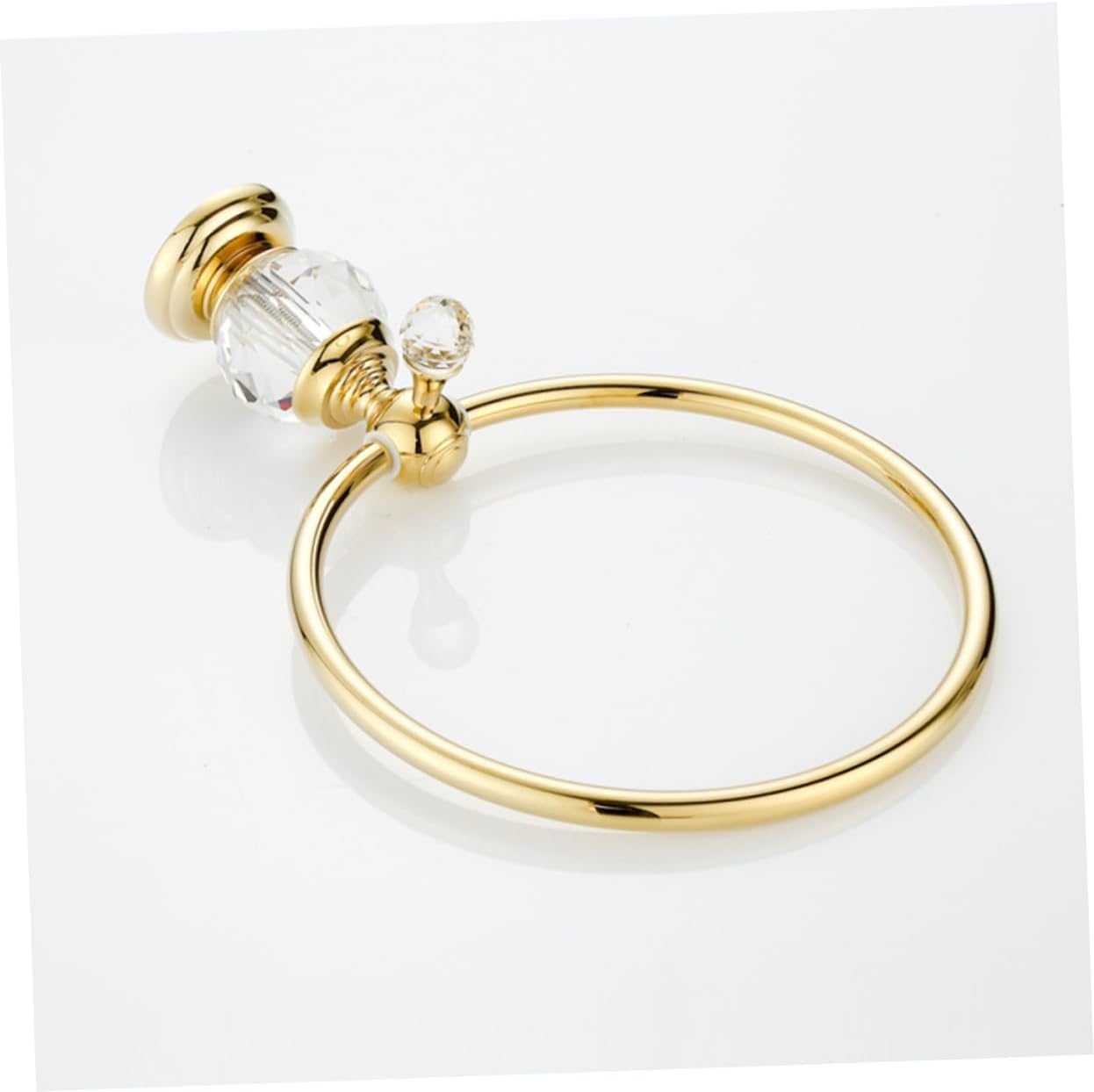 DOITOOL Stainless Steel Towel Rings Bathroom Towel Ring Towel Holder Wall Mounted Rings Towel Rack Crystal
