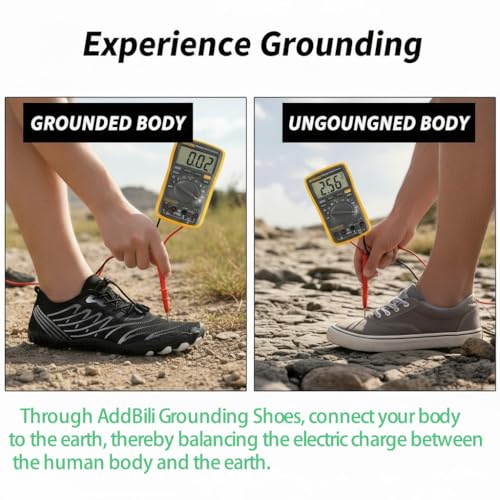 Image of Grounding Barefoot Shoes with Copper , Effective Full-Chain Grounding | Solid Copper Screws,Conductive Insoles,Extra Conductive Socks.Zero-drop,flexible wide toe box,for unisex