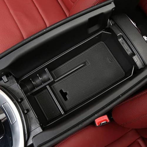 Aufbewahrungsbox Organizer Mittelkonsole Kompatibel mit Armlehne C Klasse W205 2015-2024 and GLC Klasse W253 2016-2024 & EQC CN293 2019-2023