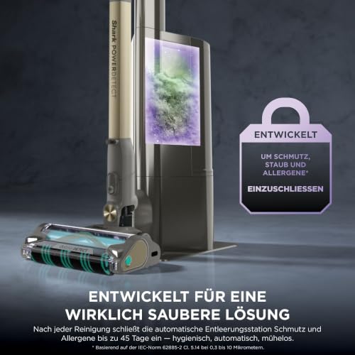 Shark PowerDetect Clean & Empty Akku-Staubsauger mit Absaugstation, Gold – Ansicht 5